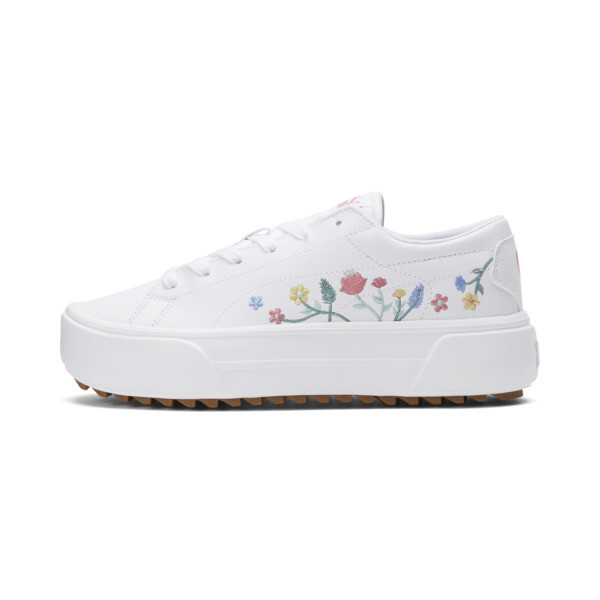 PUMA Kaia Platform Floral Women's Sneakers in White/Minty Burst/Loveable - 393027_01