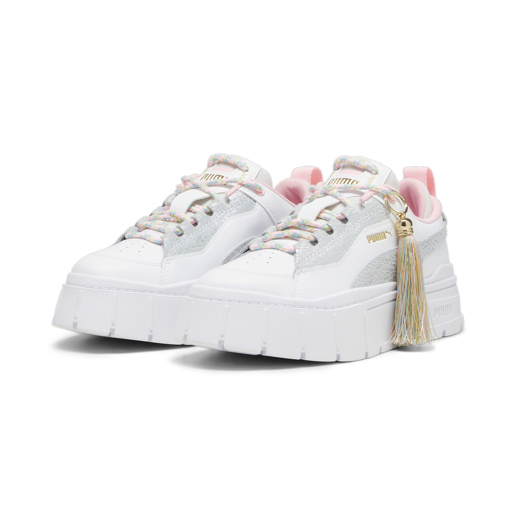 Women's PUMA Mayze Stack Fashion Sneakers In White, Size EU 42