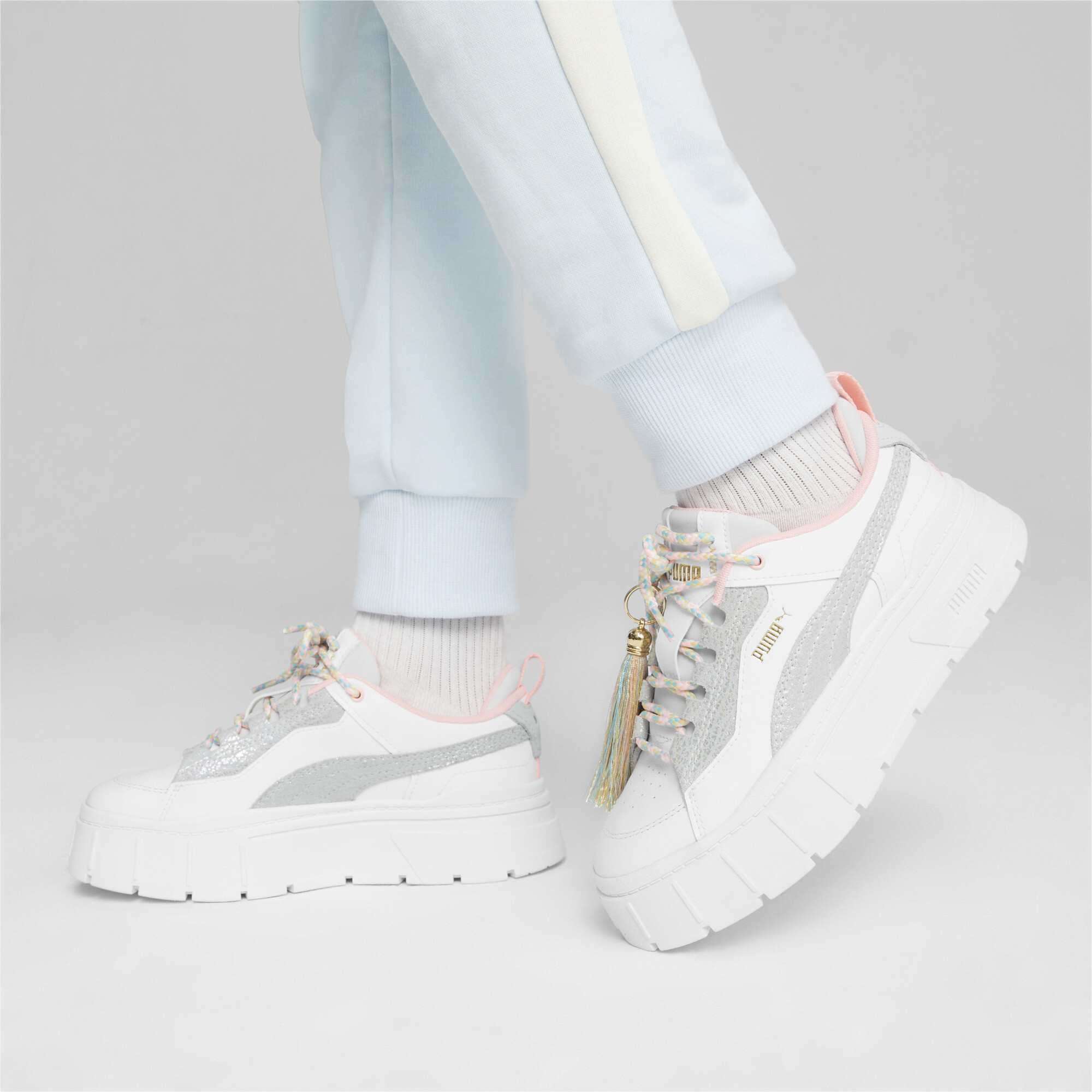 Women's PUMA Mayze Stack Fashion Sneakers In White, Size EU 40.5