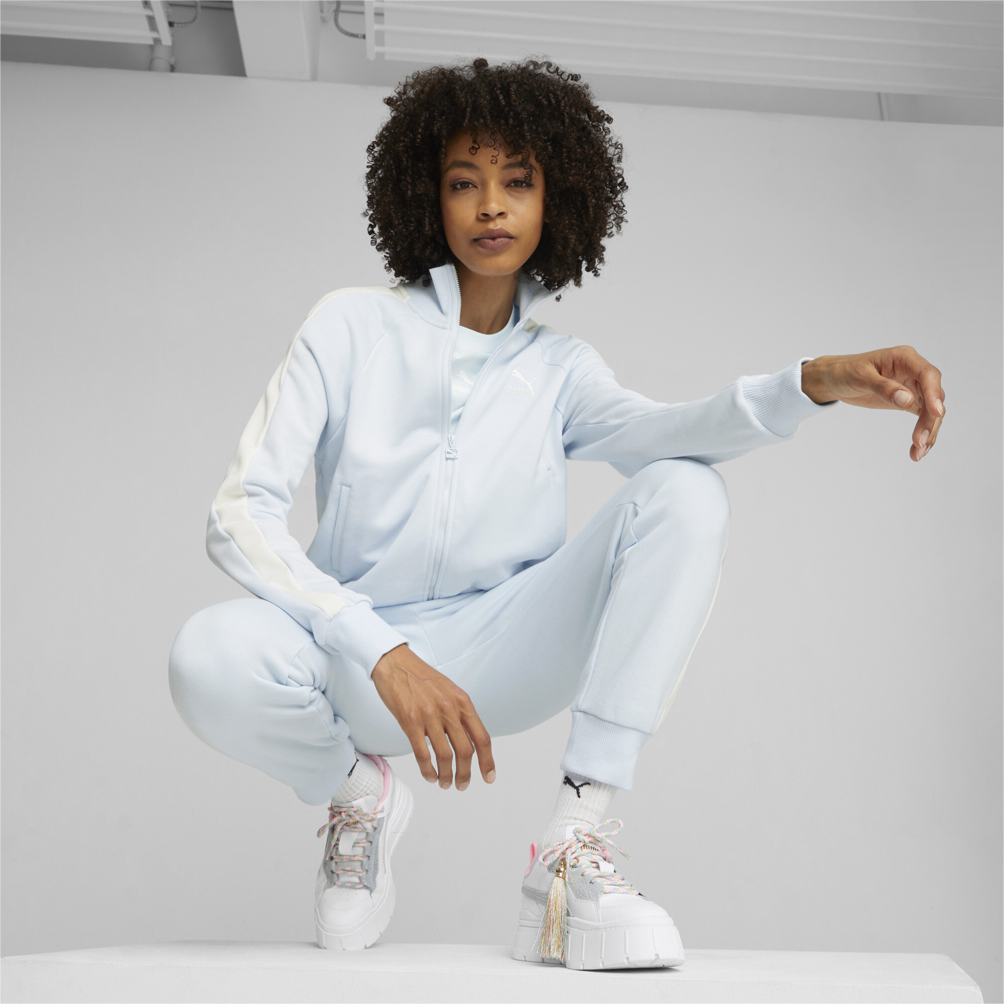 Women's PUMA Mayze Stack Fashion Sneakers In White, Size EU 38.5
