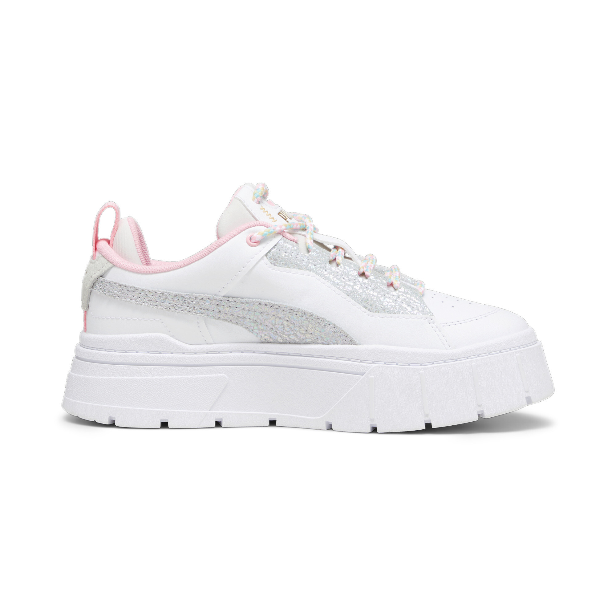 Women's PUMA Mayze Stack Fashion Sneakers In White, Size EU 38.5