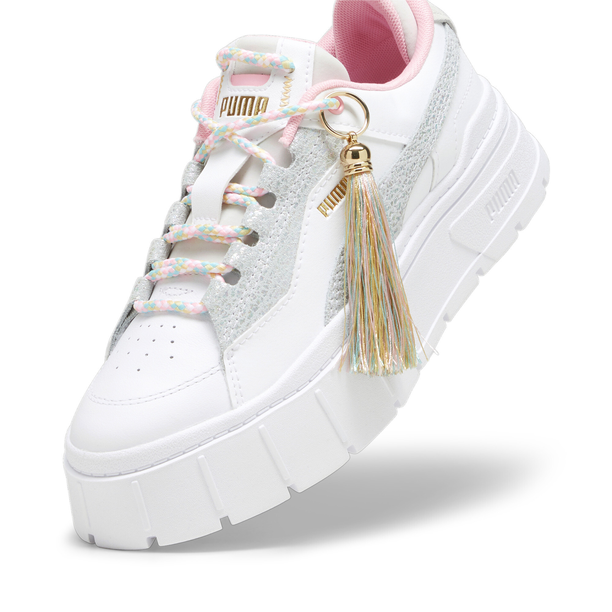 Women's PUMA Mayze Stack Fashion Sneakers In White, Size EU 37