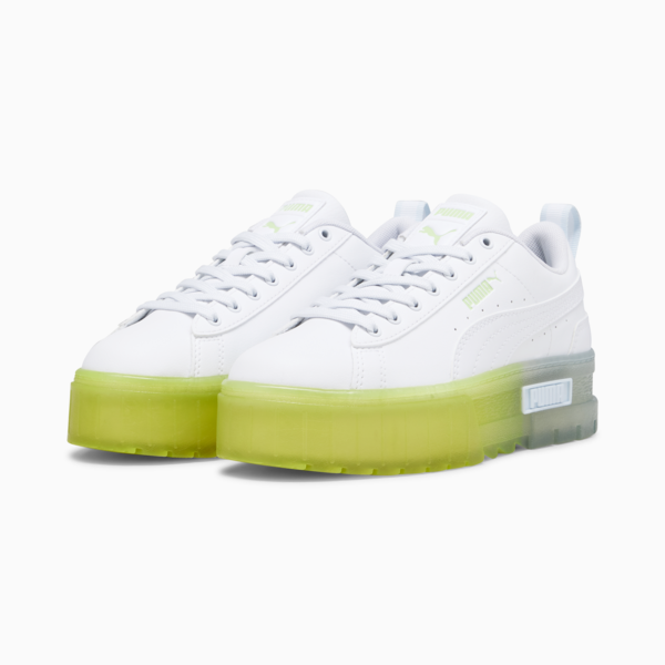 Mayze Beach Days Women's Sneakers, PUMA White-Spring Fern, large-ZAF