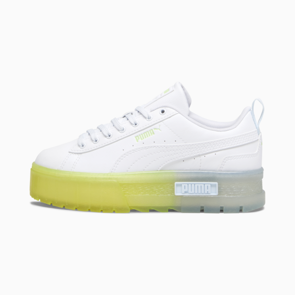 Mayze Beach Days Women's Sneakers, PUMA White-Spring Fern, large-ZAF