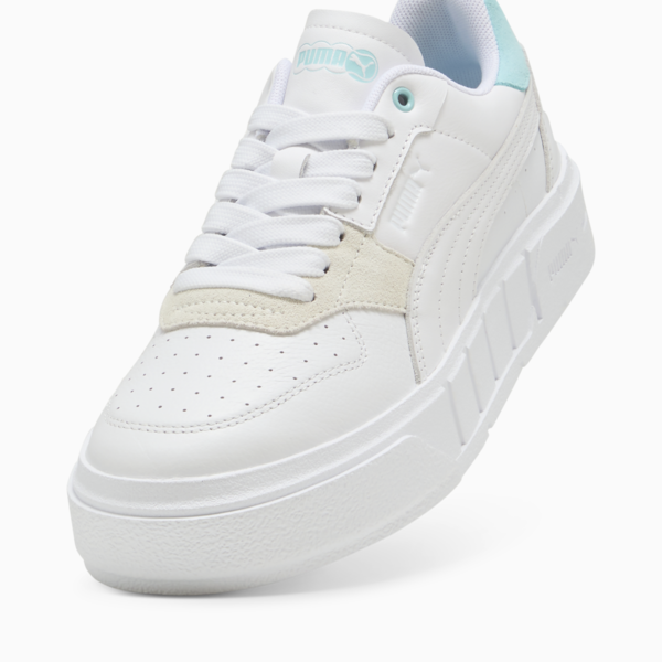 Tenis Cali Court Match para mujer, PUMA White-Safe Lake, large-MEX