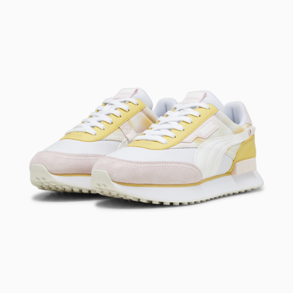 Future Rider BD Women's Sneakers, PUMA White-Flaxen, large-ZAF
