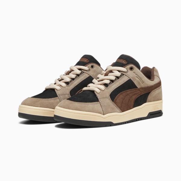 Slipstream Lo Texture Sneakers, PUMA Black-Totally Taupe-Chestnut Brown, large-ZAF