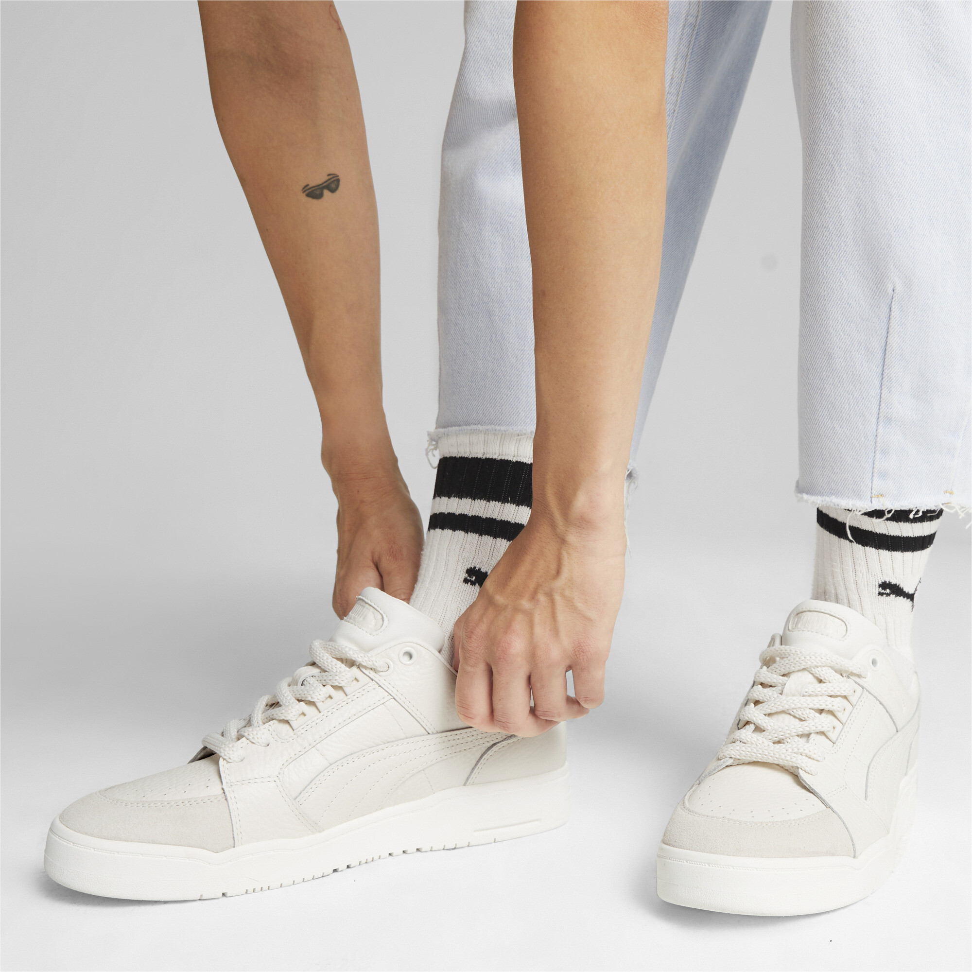 Puma Slipstream Lo Premium Sneakers, White, Size 38, Shoes