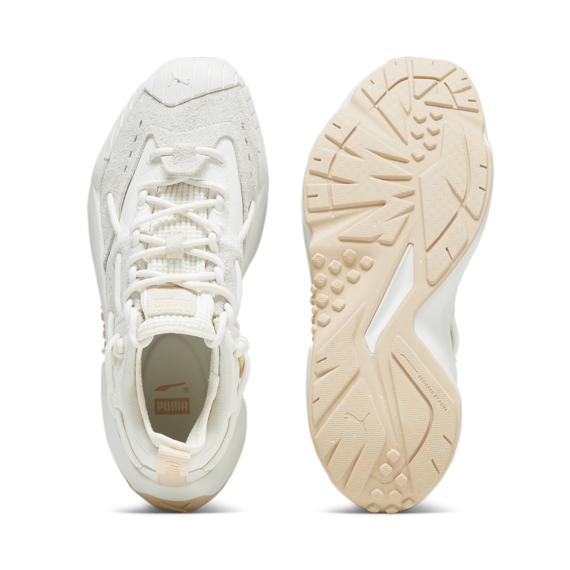 Men's PUMA Plexus Sand Sneakers In White, Size EU 37.5