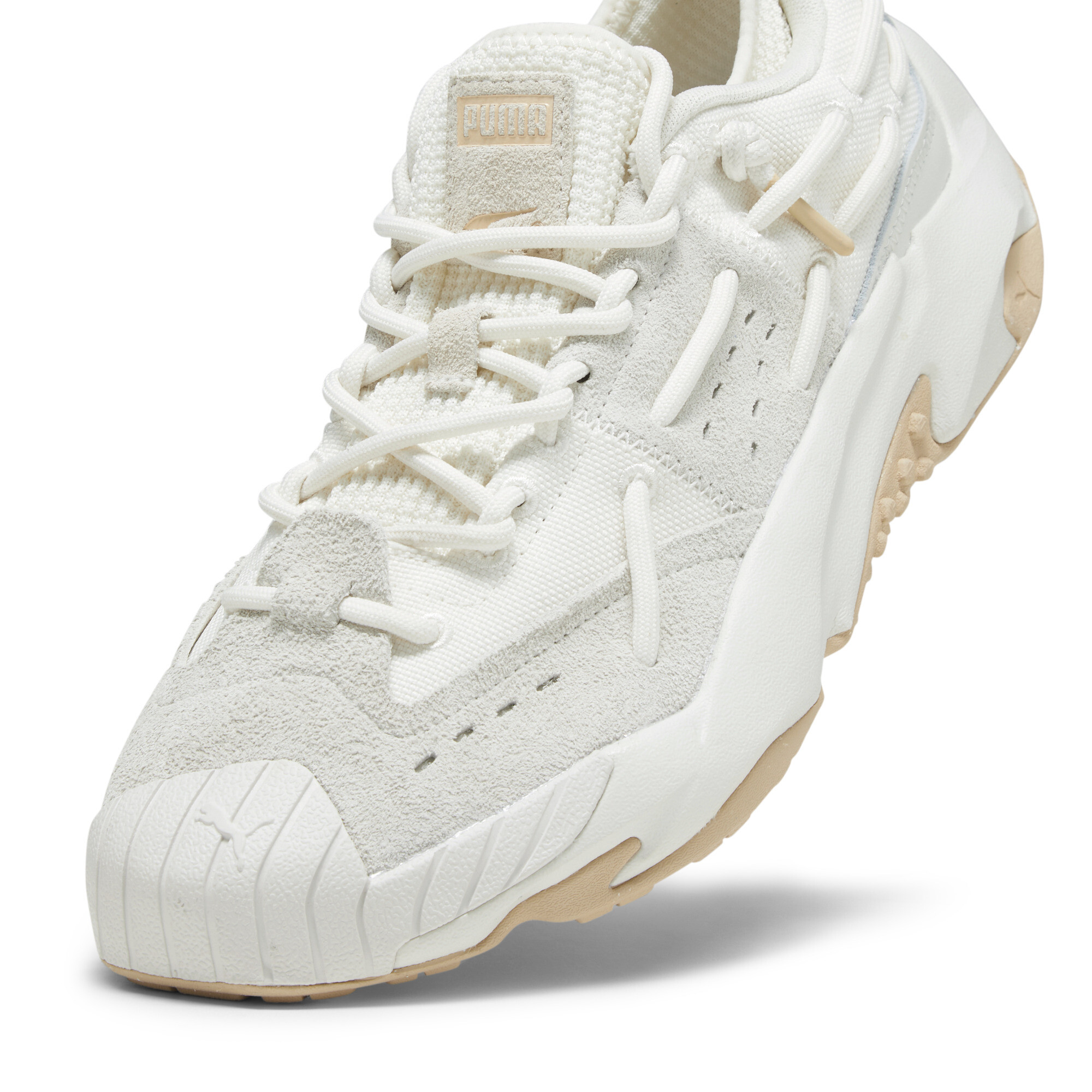 Men's PUMA Plexus Sand Sneakers In White, Size EU 37.5