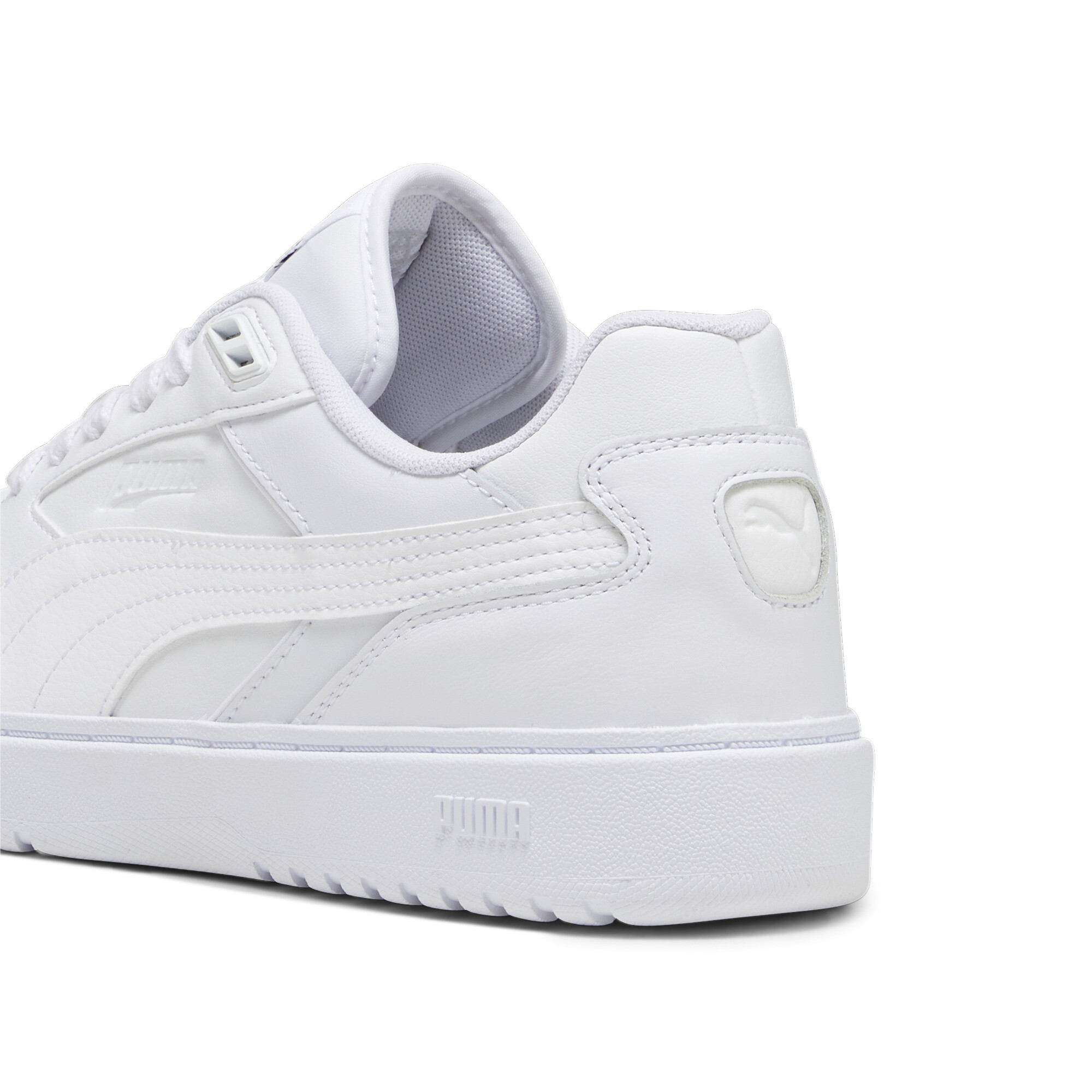 Men's PUMA Doublecourt Shoes In White, Size EU 40