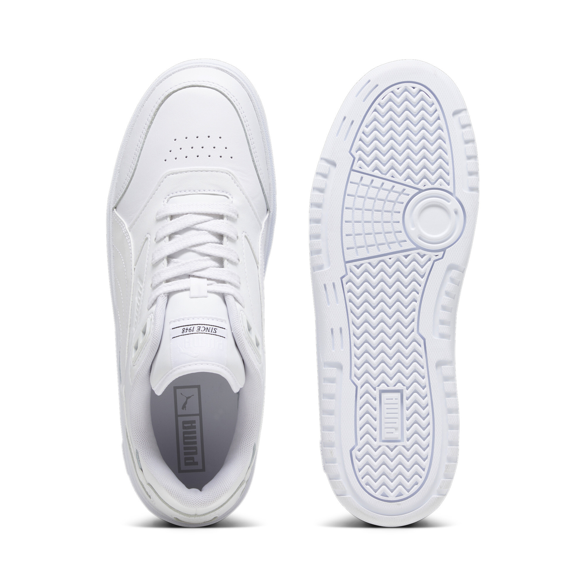Men's PUMA Doublecourt Shoes In White, Size EU 40