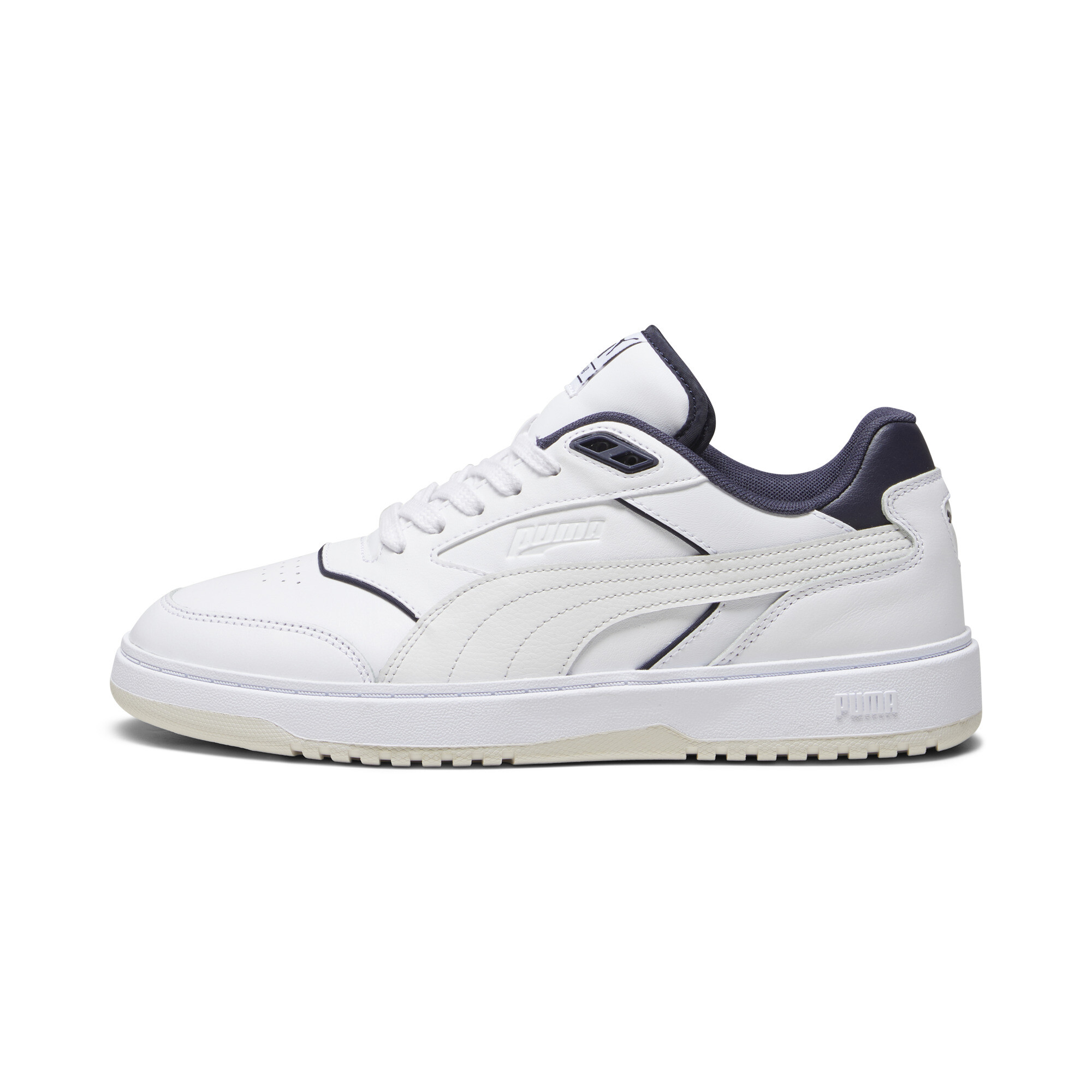 Puma Doublecourt | Mit Plain | White/New Navy | Größe: 41