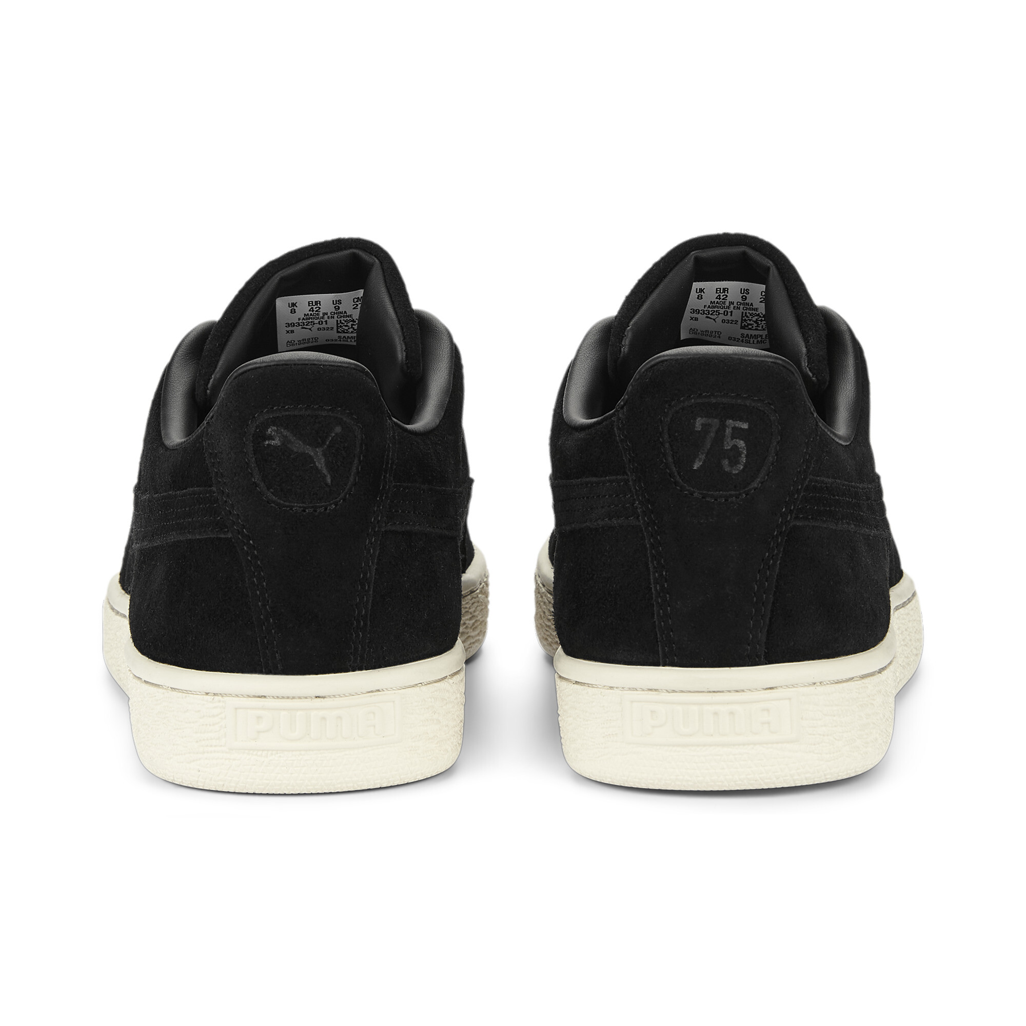 Kids' PUMA Suede Classic 75Y Sneakers In Black, Size EU 40.5