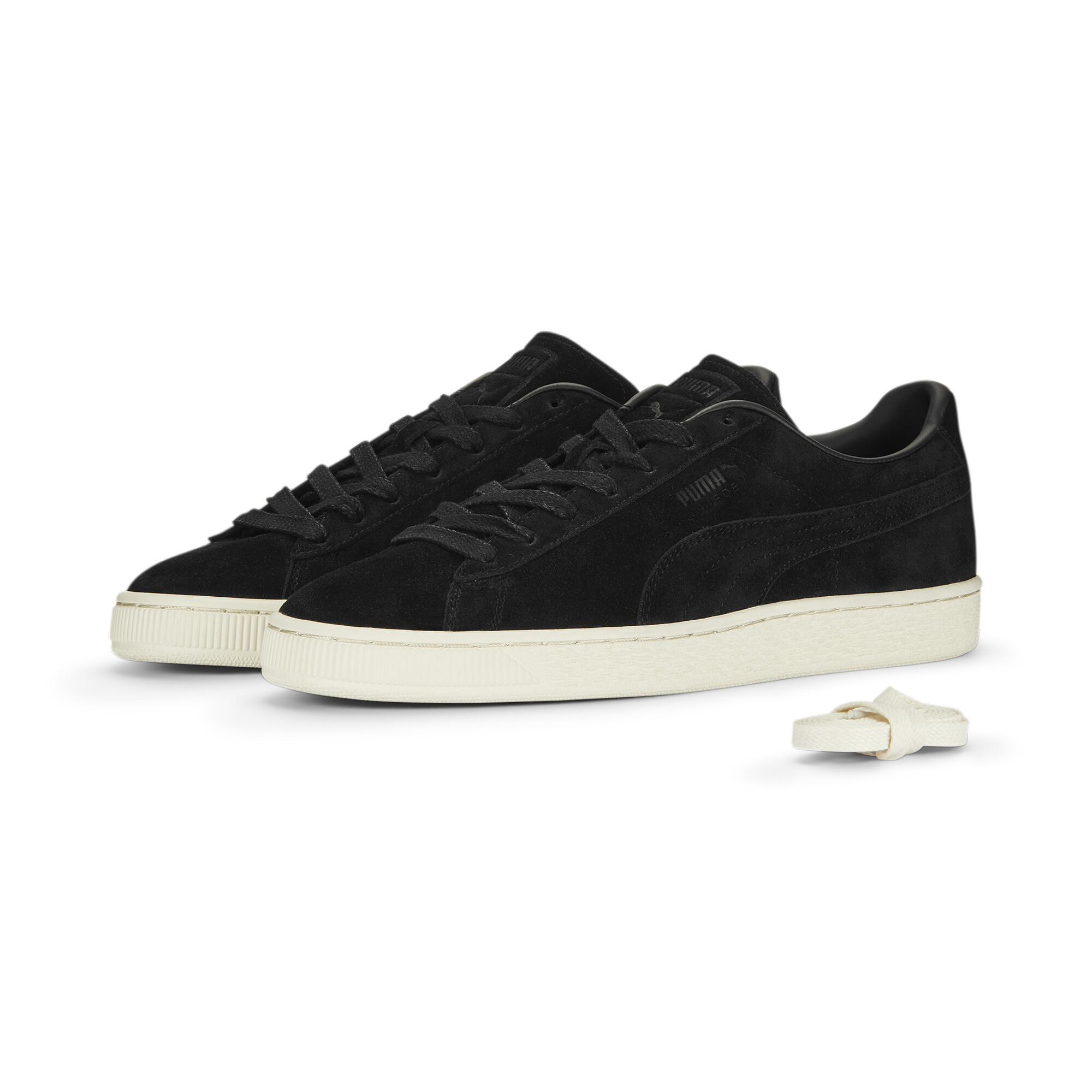 Kids' PUMA Suede Classic 75Y Sneakers In Black, Size EU 40.5