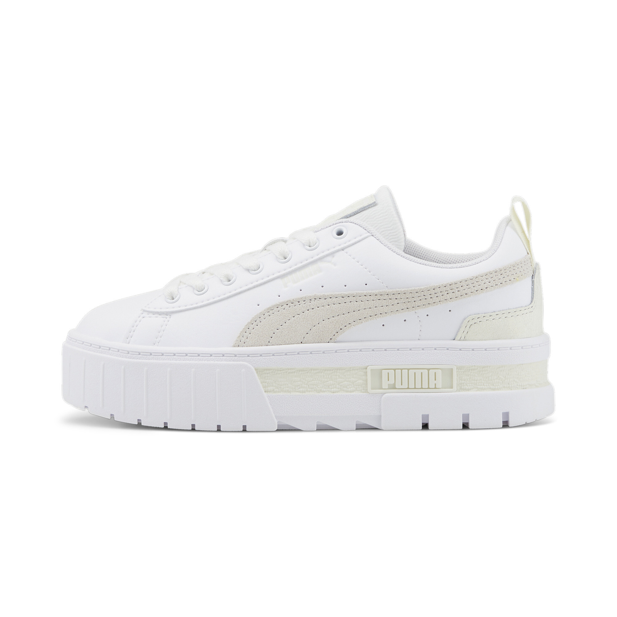 Puma platform store white sneakers