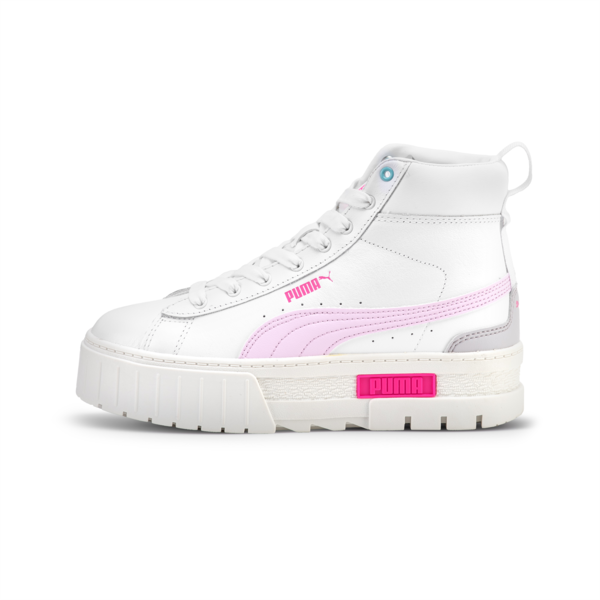 Zapatillas Mayze Binding para mujer, PUMA White-Pearl Pink-Ravish, large-ARG