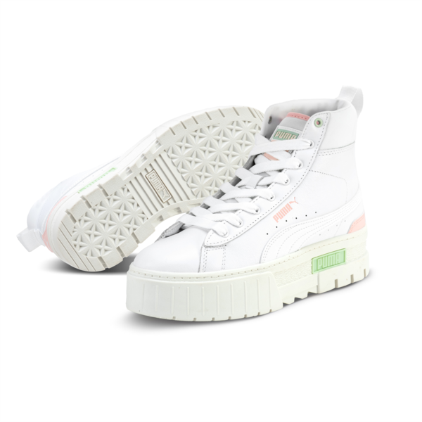 Zapatillas Mayze Binding para mujer, PUMA White-Rose Dust, large-ARG