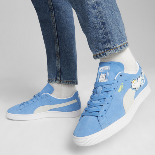 PUMA x RIPNDIP Suede Blue Sneakers, Regal Blue-PUMA White, large-ZAF