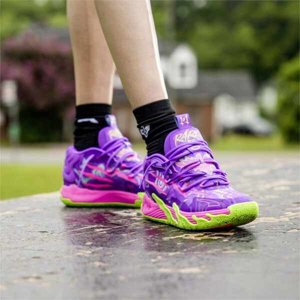 Purple kids basketball shoes on sale