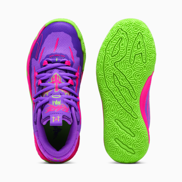 MB.03 Toxic Kids' Basketball Shoes, Purple Glimmer-Green Gecko, large-ZAF