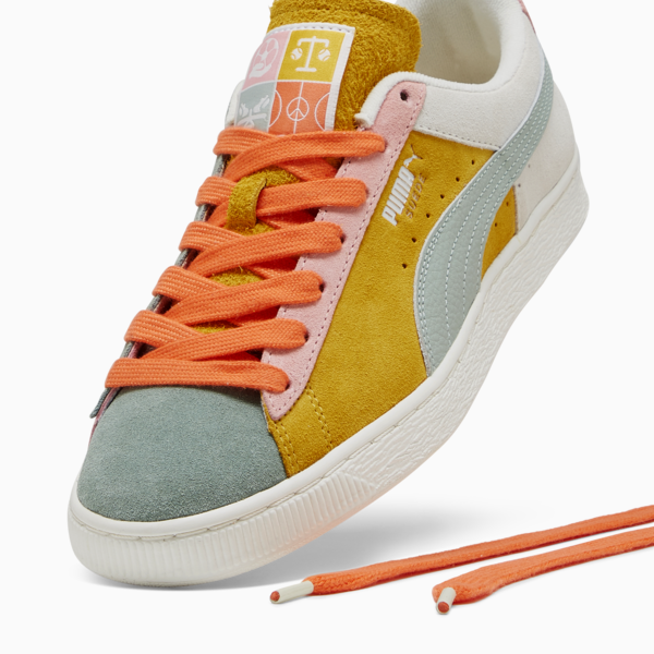 Suede Icons Of Unity Sneakers, Warm White-Yellow Sizzle, large-ZAF