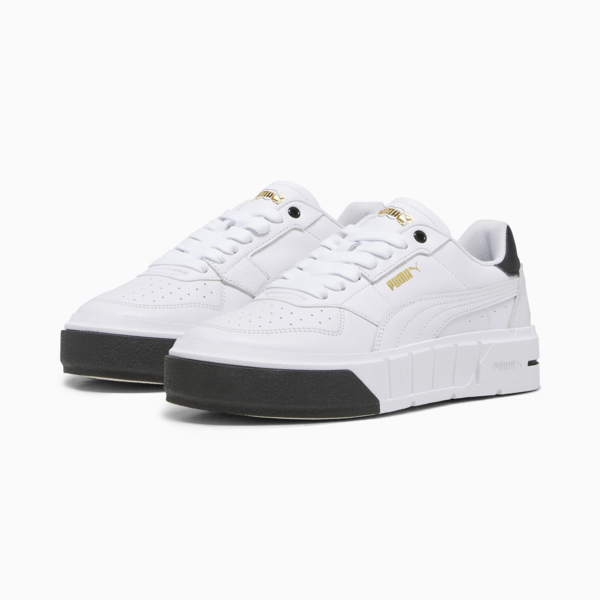PUMA Cali Court Leather Women's Sneakers, PUMA White-PUMA Black, large-MEX