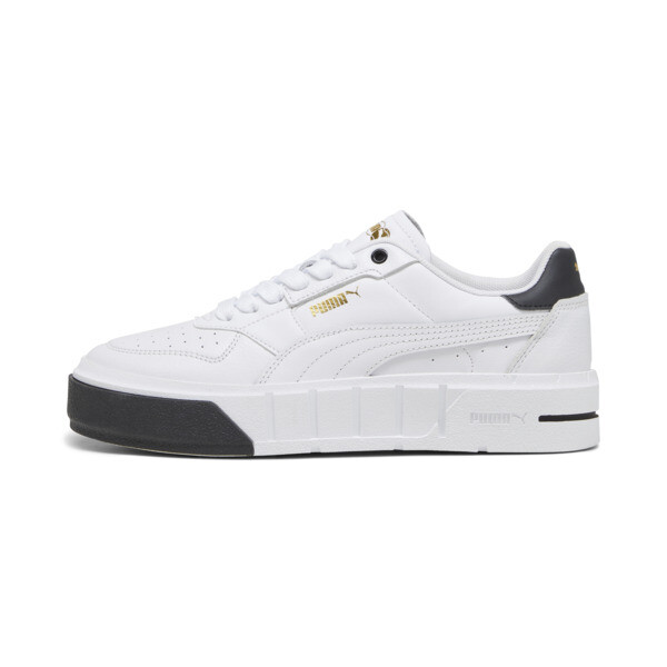 PUMA Cali Court Leather Women's Sneakers in White/Black - 393802_01