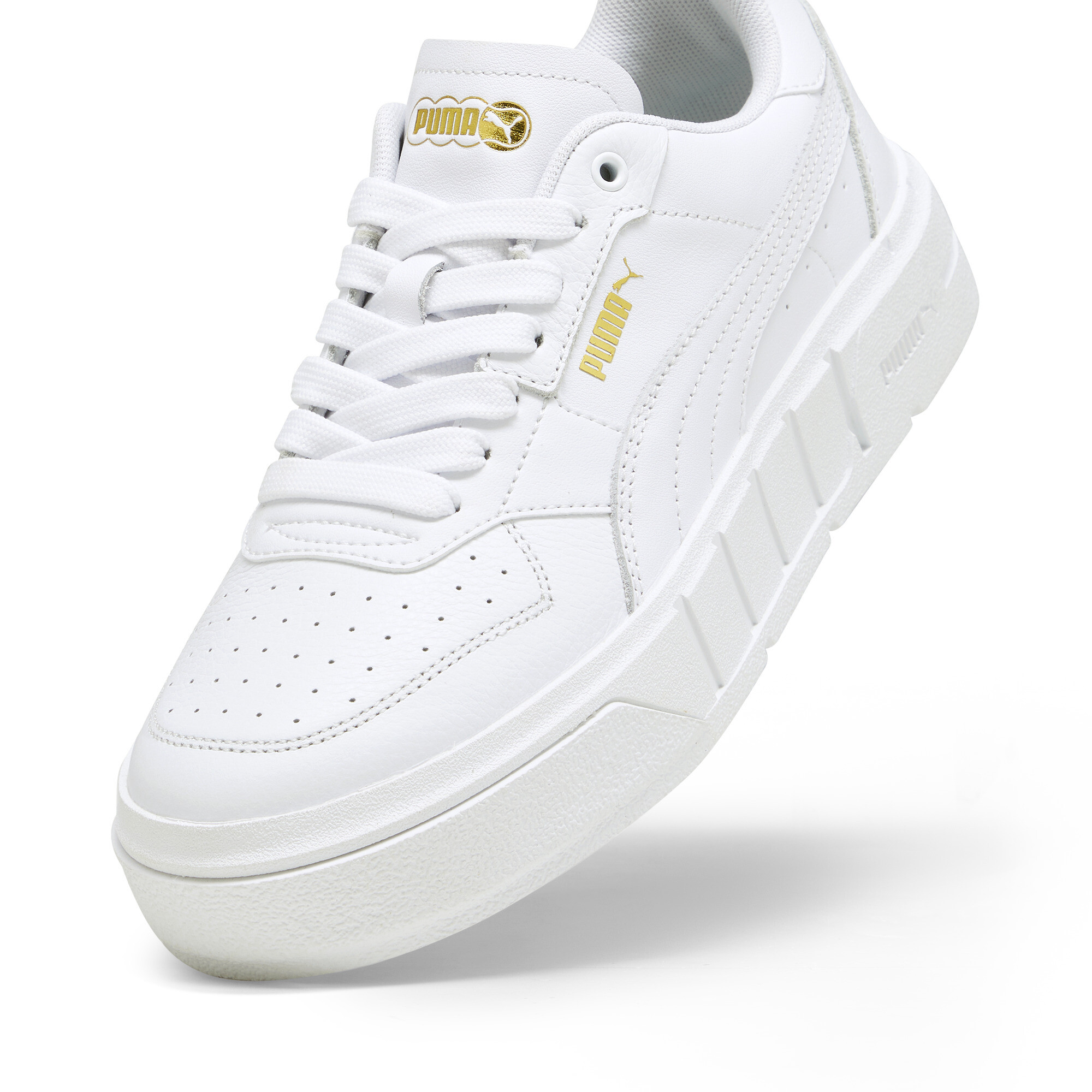 Women's Puma Cali Court Leather's Sneakers, White, Size 37.5, Shoes