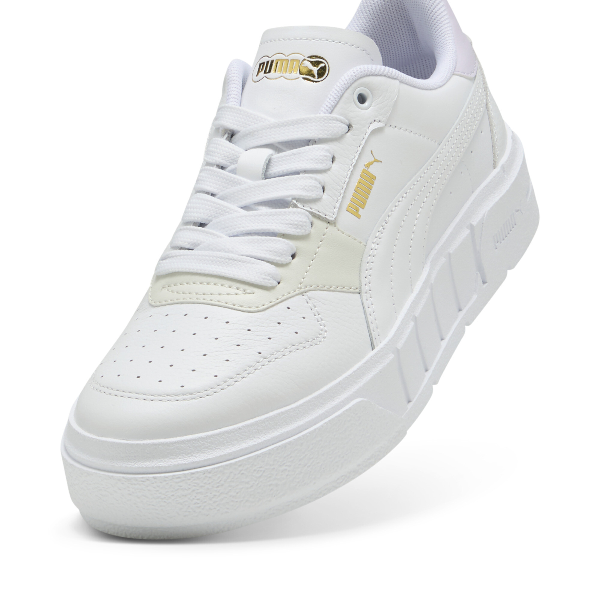 PUMA Cali Court leren damessneakers, Wit, Maat 41