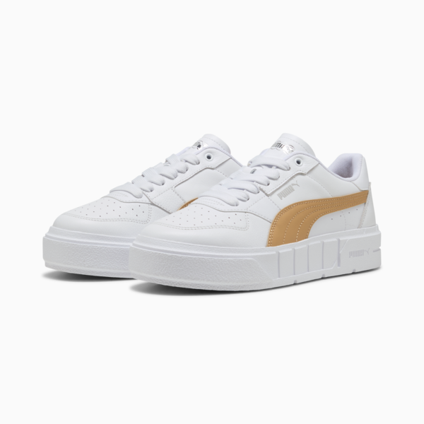PUMA Cali Court Leather Women's Sneakers, PUMA White-Warm Beige, large-MEX