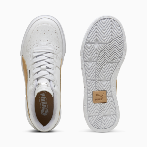 Zapatillas Cali Court Cuero para mujer, PUMA White-Warm Beige, large-ARG