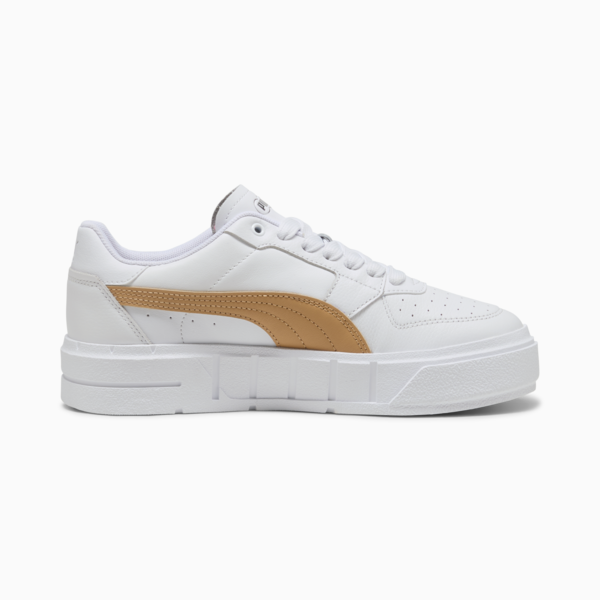 Zapatillas Cali Court Cuero para mujer, PUMA White-Warm Beige, large-ARG
