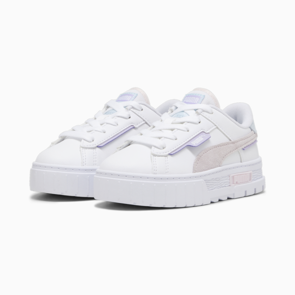 Mayze Crashed Kids' Sneakers, PUMA White-Galaxy Pink, large-ZAF