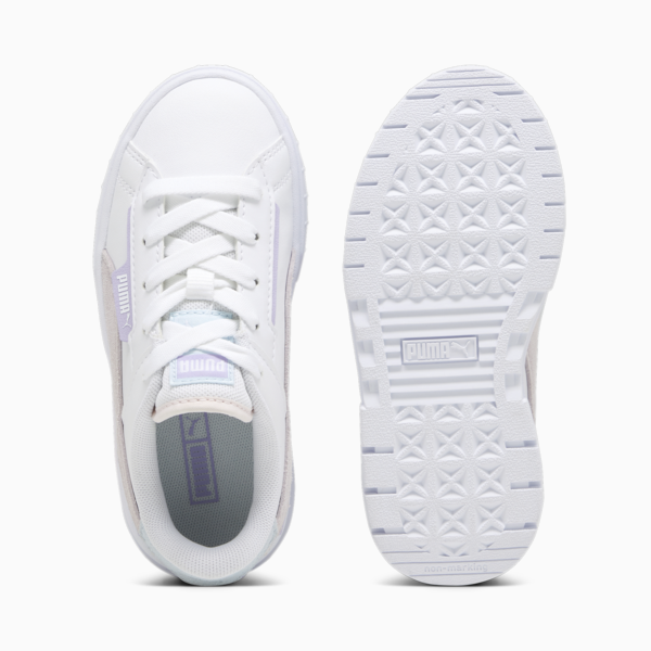 Mayze Crashed Kids' Sneakers, PUMA White-Galaxy Pink, large-ZAF