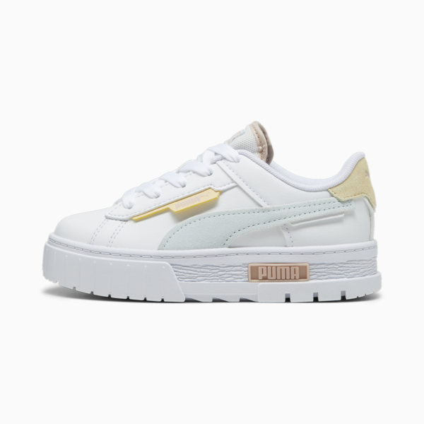 Mayze Crashed Kids' Sneakers, PUMA White-Dewdrop, large-ZAF