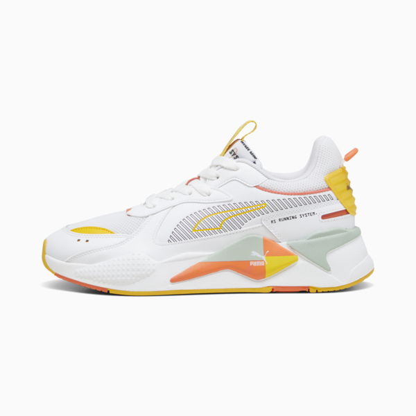 RS-X Brand Love Sneakers, PUMA White-Yellow Sizzle, large-ZAF