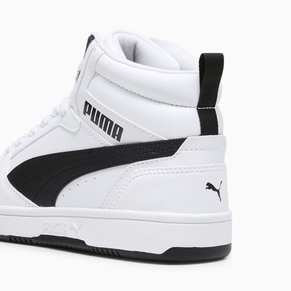Rebound V6 Mid Sneakers Youth, PUMA White-PUMA Black, large-ZAF