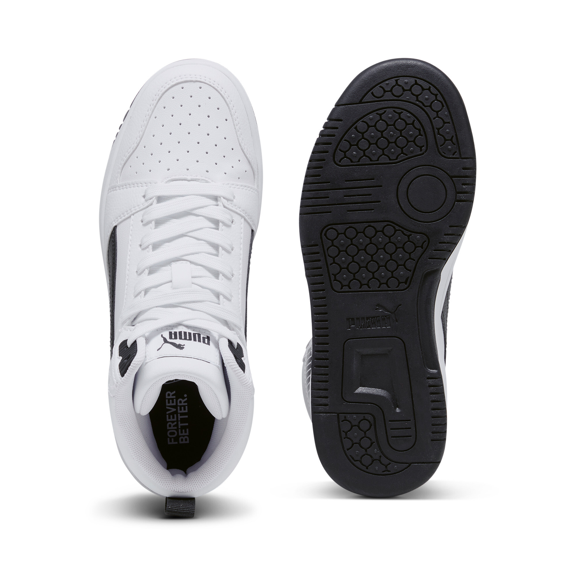 PUMA Rebound V6 Mid sneakers, Zwart/Wit, Maat 36 thumbnail 4