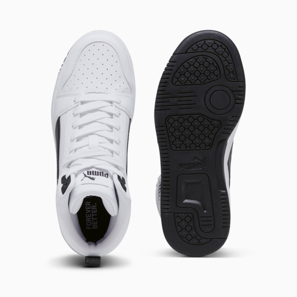 Rebound V6 Mid Sneakers Youth, PUMA White-PUMA Black, large-ZAF