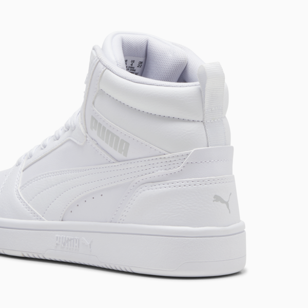 Rebound V6 Mid Sneakers Youth, PUMA White-Cool Light Gray, large-ZAF