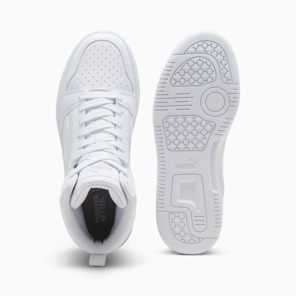Rebound V6 Mid Sneakers Youth, PUMA White-Cool Light Gray, large-ZAF