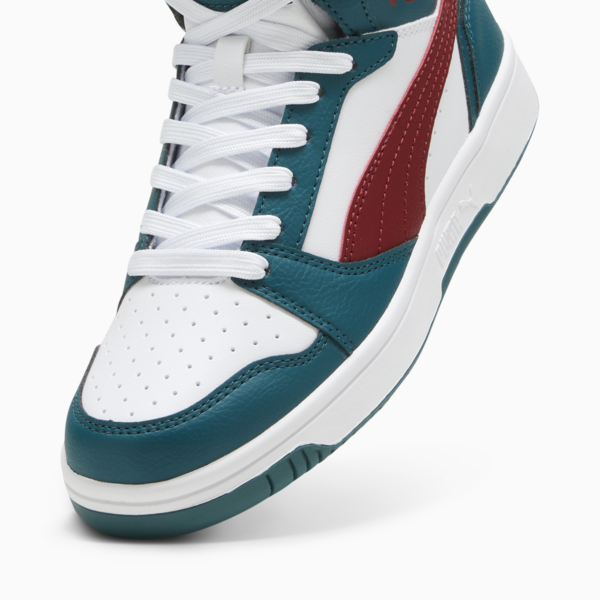 Rebound V6 Mid Sneakers Youth, Cold Green-Alpine Snow-Intense Red, large-ZAF