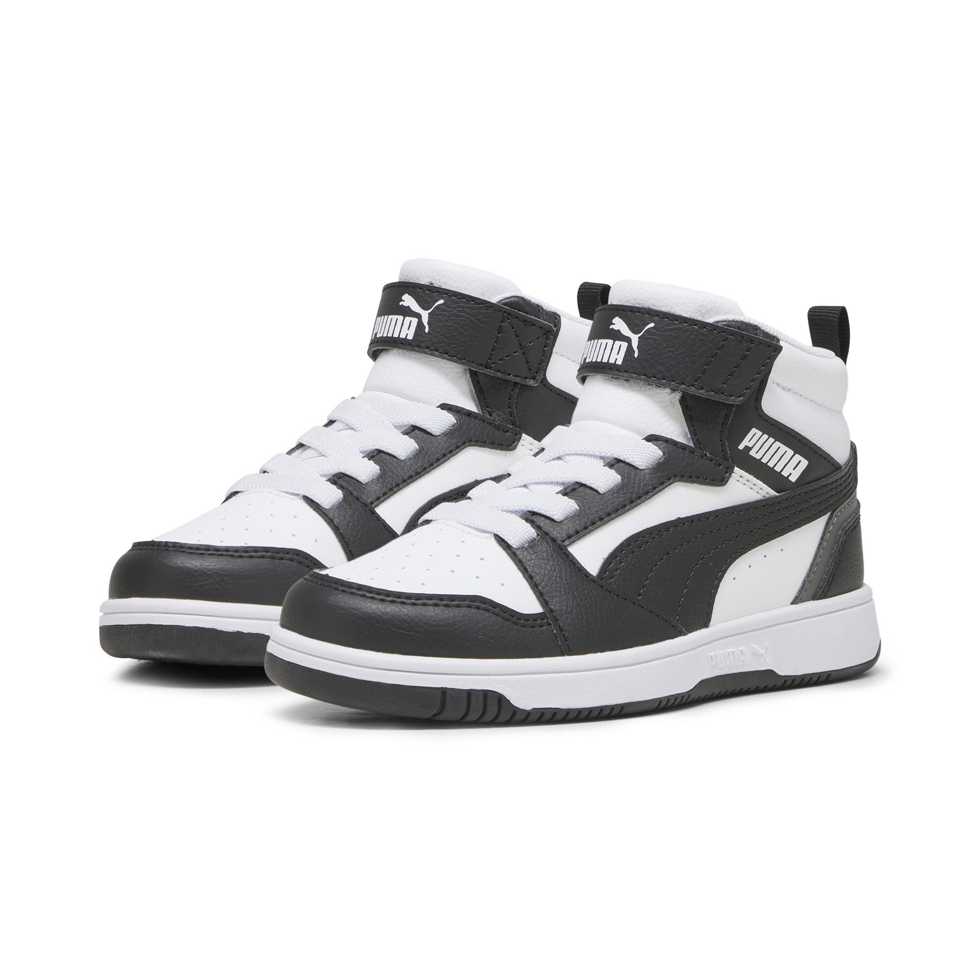 PUMA Rebound V6 Mid sneakers, Zwart/Grijs/Wit, Maat 34 thumbnail 6