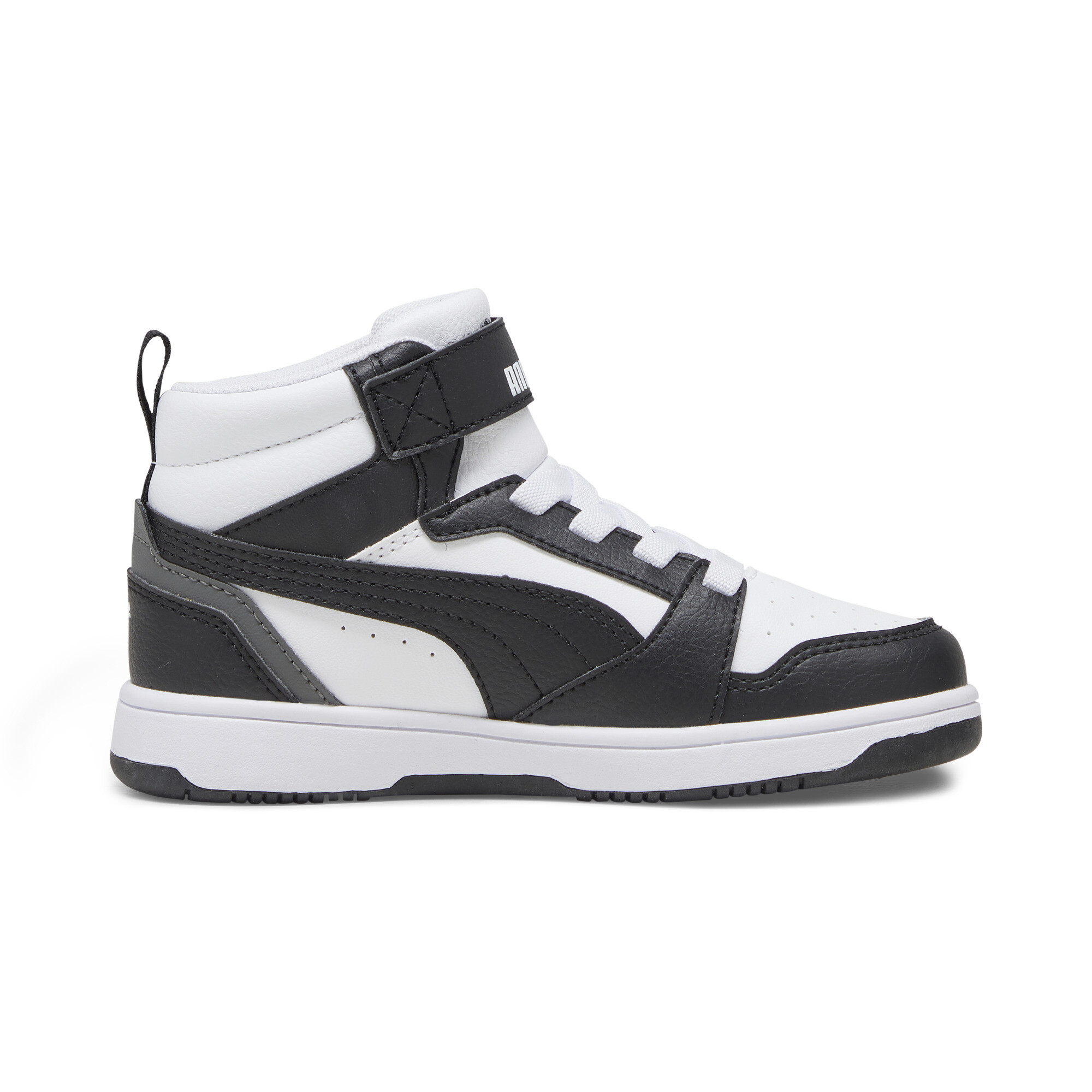 PUMA Rebound V6 Mid Sneakers Kids In White, Size EU 31