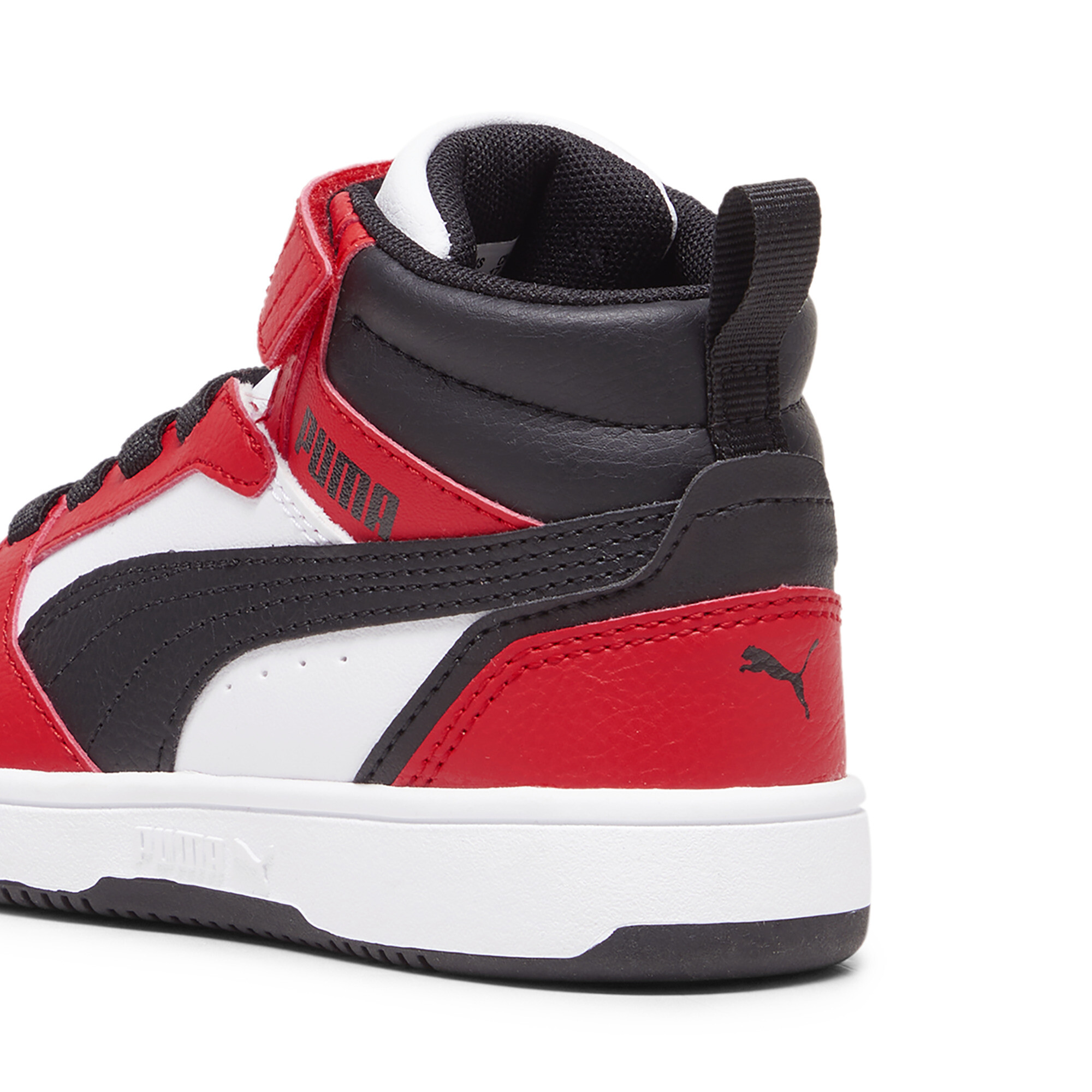 PUMA Rebound V6 Mid sneakers, Zwart/Rood/Wit, Maat 30 thumbnail 5