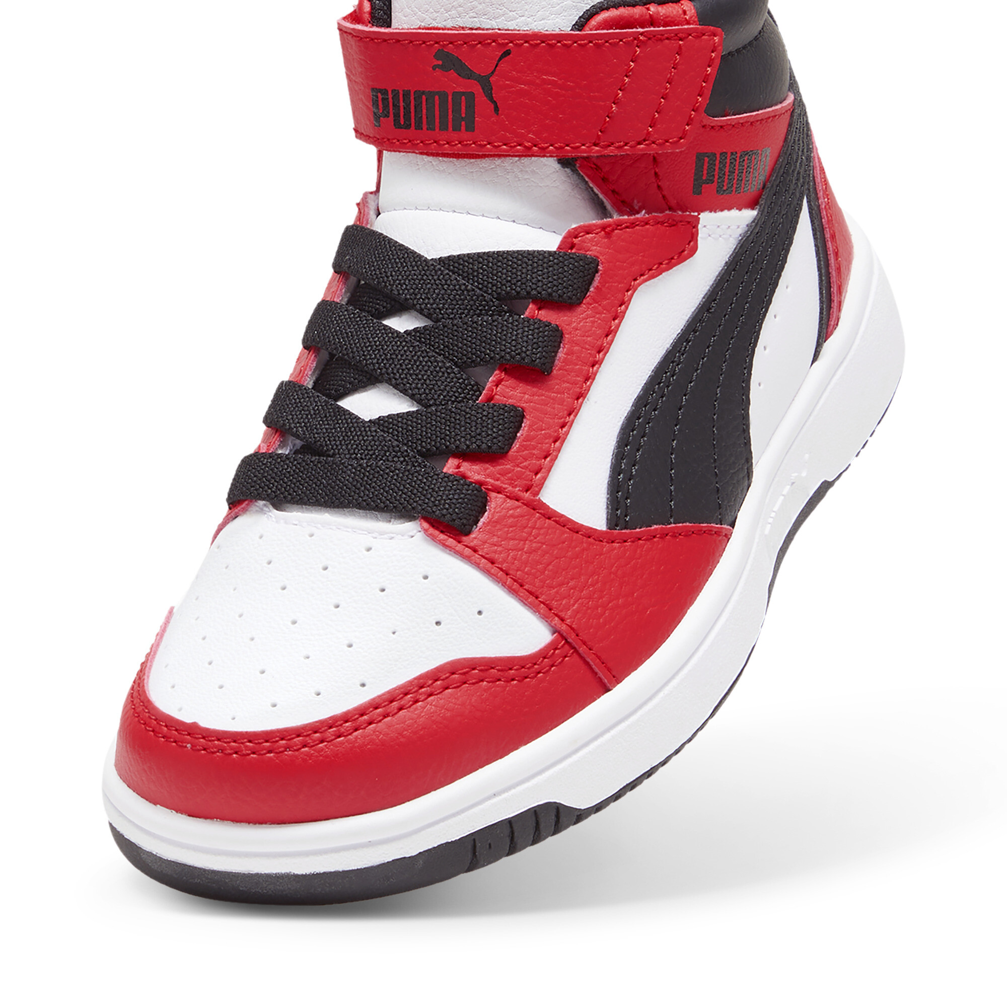 Rebound V6 Mid sneakers, Zwart/Rood/Wit, Maat 28,5 | PUMA