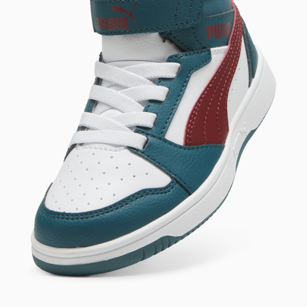 Rebound V6 Mid Sneakers Kids, Cold Green-Alpine Snow-Intense Red, large-ZAF