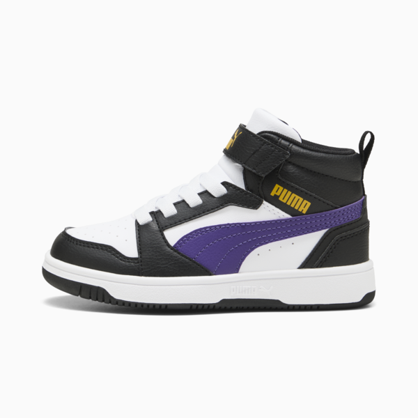 Rebound V6 Mid Sneakers Kids, PUMA White-Team Violet-PUMA Black, swatch-ZAF