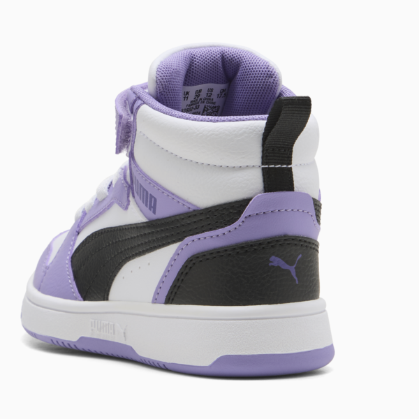 Tenis Rebound V6 Mid para niños, Team Violet-PUMA Black-PUMA White, large-MEX